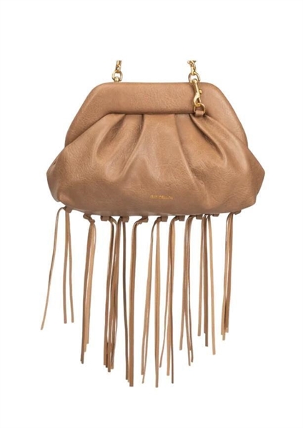 giò cellini borsa clutch con frange beige coll.2026