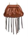 giò cellini borsa clutch con frange marrone coll.2026