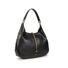 giò cellini borsa shopper bianca semiluna catena decorativa 26