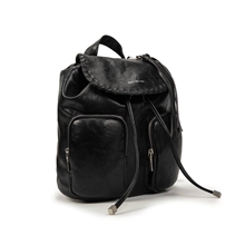 giò cellini zaino nero con infilatura decorativa coll.2026