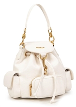 giò cellini zaino con tasche laterali e frontale bianco coll.26