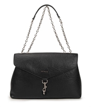 giò cellini borsa nera con patta chiusura gancio coll.2026