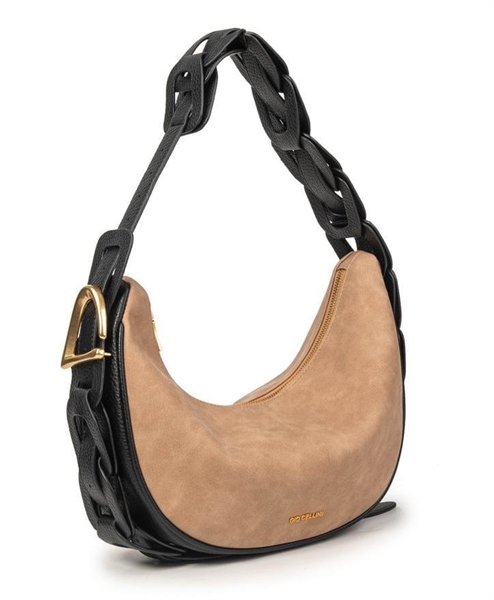 giò cellini borsa mezzaluna beige spalla intreccio decorativo 26