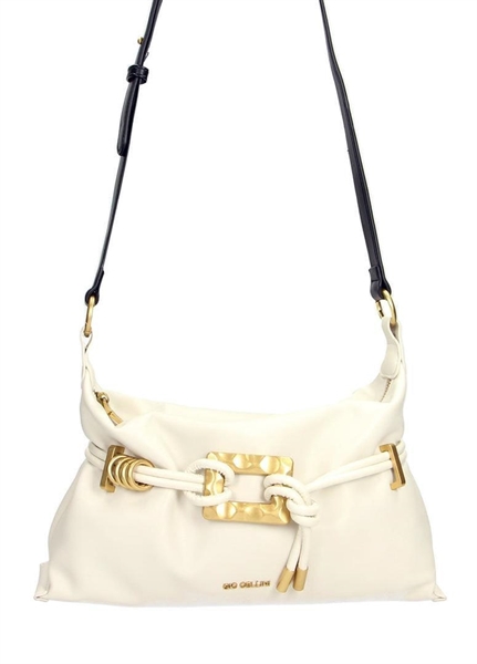 giò cellini borsa daily bianco con fibbia dorata coll.2026