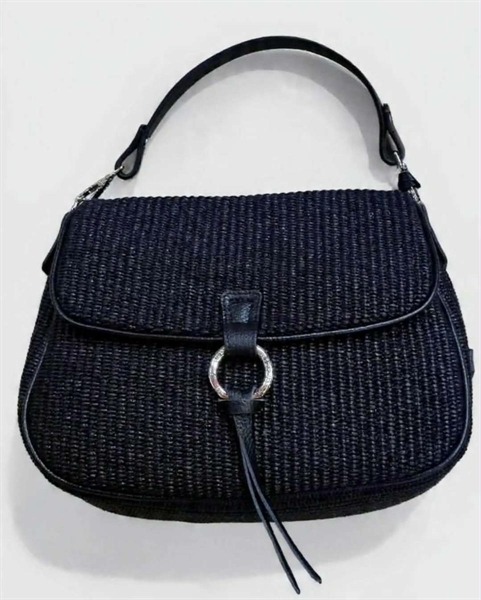ripani borsa vera pelle nero rafia coll.2026