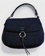 ripani borsa vera pelle nero rafia coll.2026