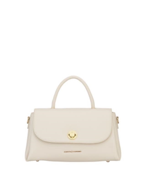 alessia massimo borsa media beige con manico 2026