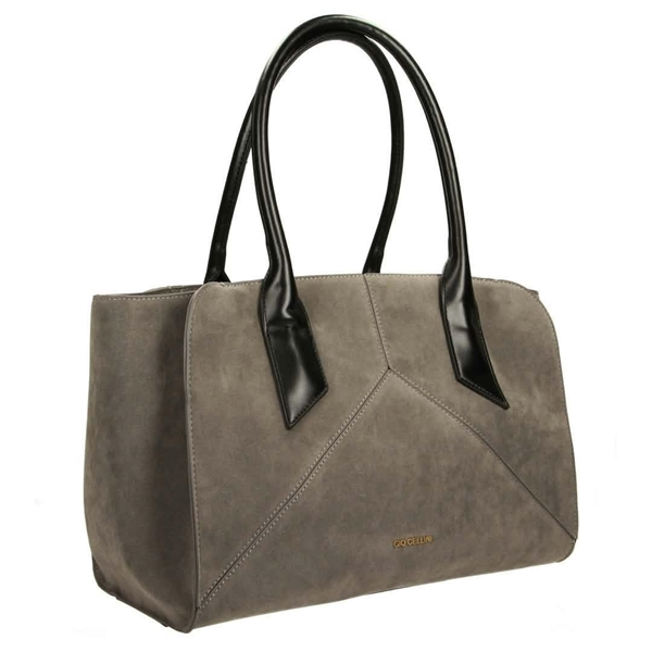 Gio Cellini maxi bag in eco camoscio grigio coll.2026/27