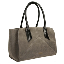 Gio Cellini maxi bag in eco camoscio grigio coll.2026/27