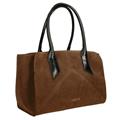 Gio Cellini maxi bag in eco camoscio marrone coll.2026/27