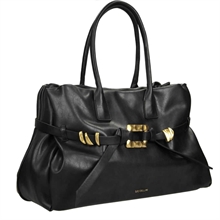 Gio Cellini maxi bag in ecopelle liscia nero coll.2026/27