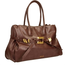 Gio Cellini maxi bag in ecopelle liscia testa di moro coll.26/27