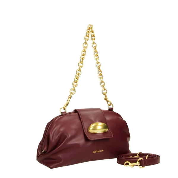 Gio Cellini borsa clutch ecopelle liscia bordeaux coll.2026/27