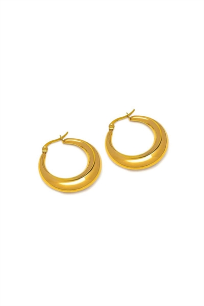 vestopazzo gold steel orecchini cerchi minimal coll.2026/27