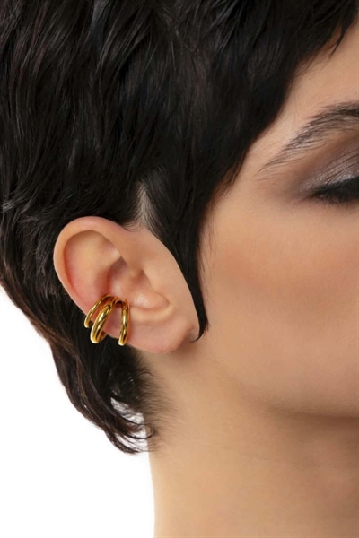 vestopazzo gold steel earcuff 3 cerchi essential coll.2026/27