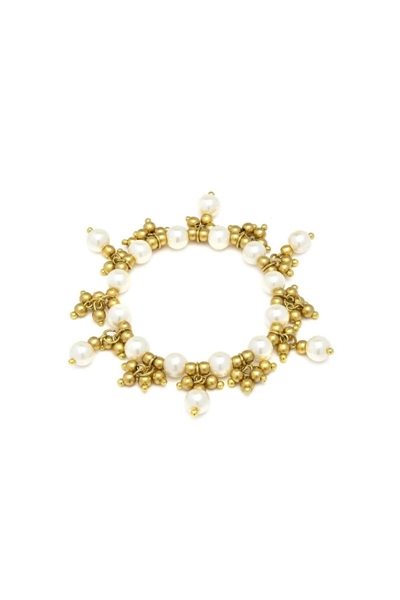 vestopazzo perle bracciale a maglia spesse perle e charms 26/27
